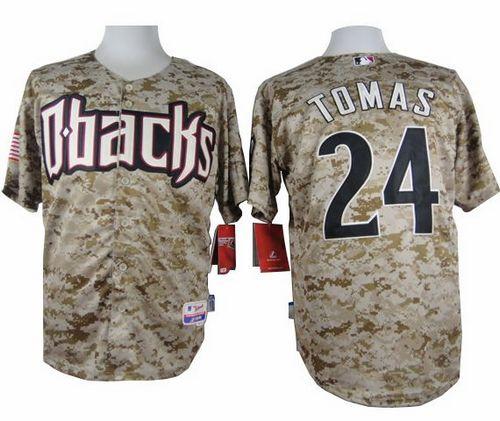Diamondbacks #24 Yasmany Tomas Camo Cool Base Stitched MLB Jersey - Click Image to Close